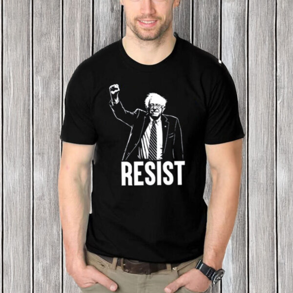 Bernie-Sanders-Shirt-–-Resist-Fist-Raised-Protest-Tee