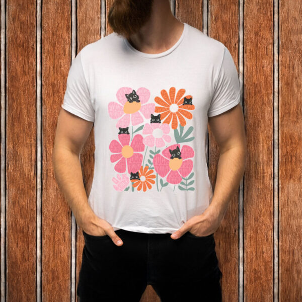 Fck-Trump-Flower-Shirt-–-Cute-Cats-&-Floral-Protest-Tee-USA