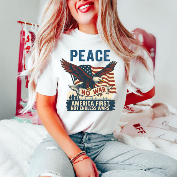 Not-Our-War-Peace-Eagle-American-Flag-Shirt