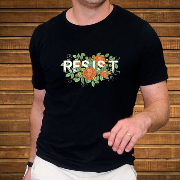 RESIST-Floral-Shirt-–-Feminist-Progressive-Protest-Tee